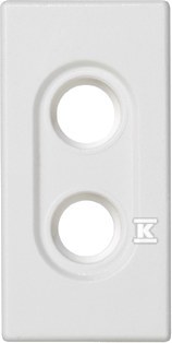 Płytka K45/2 złącz 2-krotna RCA (CINCH) 22,5x45mm, biały