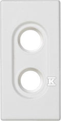 Płytka K45/2 złącz 2-krotna RCA (CINCH) 22,5x45mm, biały