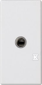 Płytka K45/2 gniazda mini-jack 22,5x45mm + wkład, zaciski śrubowe, biały