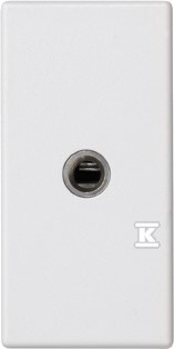 Płytka K45/2 gniazda mini-jack 22,5x45mm + wkład, zaciski śrubowe, biały