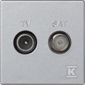 Gniazdo K45 TV-SAT 5-2400 MHz 2dB, aluminium