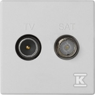 Gniazdo K45 TV-SAT 5-2400 MHz 2dB, biały