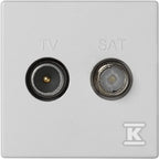 Gniazdo K45 TV-SAT 5-2400 MHz 2dB, biały