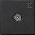 Płytka K45 gniazdo TV męskie 45x45mm + wkład, grafit