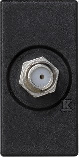 Płytka K45/2 gniazdo SAT (F) żeńskie 22,5x45mm + wkład, grafit