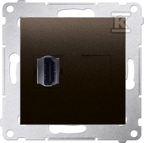 Gniazdo HDMI (moduł), brąz mat (met.)