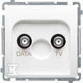 Gniazdo antenowe TV-DATA (moduł) 1x wejście: 51000 MHz, biały, BASIC MODUŁ