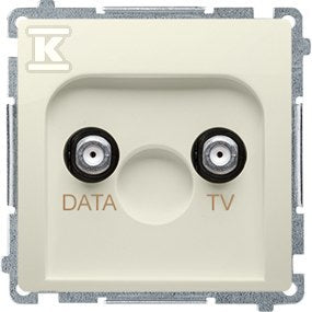 Gniazdo antenowe TV-DATA (moduł) 1x wejście: 51000 MHz, beż, BASIC MODUŁ
