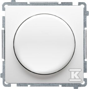 Ściemniacz naciskowo-obrotowy jednobiegunowy do LED ściemnialnych 230V (moduł), biały, BASIC MODUŁ
