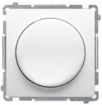 Ściemniacz naciskowo-obrotowy jednobiegunowy do LED ściemnialnych 230V (moduł), satynowy, BASIC MODUŁ