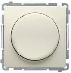 Ściemniacz naciskowo-obrotowy jednobiegunowy do LED ściemnialnych 230V (moduł), srebrny mat, BASIC MODUŁ
