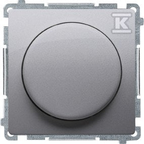 Ściemniacz naciskowo-obrotowy jednobiegunowy do LED ściemnialnych 230V (moduł), srebrny mat, BASIC MODUŁ