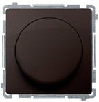 Ściemniacz naciskowo-obrotowy jednobiegunowy do LED ściemnialnych 230V (moduł), srebrny mat, BASIC MODUŁ