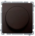 Ściemniacz naciskowo-obrotowy jednobiegunowy do LED ściemnialnych 230V (moduł), srebrny mat, BASIC MODUŁ