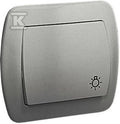Przycisk światło 10AX, 250V~, zaciski śrubowe, aluminiowy, AKORD