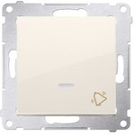 Przycisk dzwonek z podświetleniem LED (moduł) 16AX, 250V~, zaciski śrubowe, antracyt, SIMON54