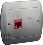 Gniazdo komputerowe RJ45 pojedyncze, kategoria 5e. Montaż do puszki na wkręty, aluminiowy, AKORD