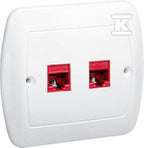 Gniazdo komputerowe RJ45 podwójne af52/11 Akord biały