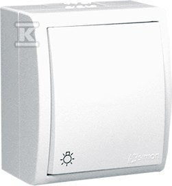 Przycisk "światło" n/t IP54 podświetlany AQS1L/11 Aquarius biały
