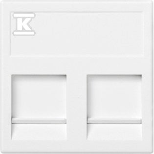 Płytka K45, 2x RJ z osłoną, INFRA+, czysta biel, CONNECT