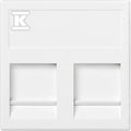 Płytka K45, 2x RJ z osłoną, INFRA+, czysta biel, CONNECT