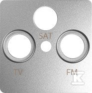 Pokrywa gniazda R-TV-SAT, aluminium, SIMON82