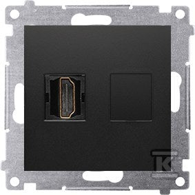 Gniazdo HDMI (moduł), czarny mat Simon54