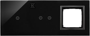 Panel dotykowy S54 Touch, 3 moduły, 1 pole dotykowe + 2 pola dotykowe poziome + 1 otwór na osprzęt S54, zastygła lawa, SIMON54 TOUCH