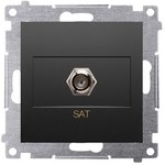 Gniazdo DATA z kluczem uprawniającym (moduł) 16 A, 250 V~, szybkozłącza: Aluminium mat, SIMON55