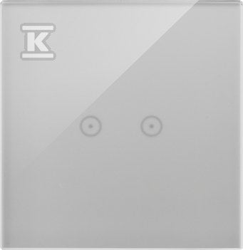 Panel dotykowy S54 Touch, 1 moduł, 2 pola dotykowe poziome srebrna mgła, SIMON54 TOUCH