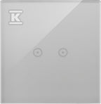 Panel dotykowy S54 Touch, 1 moduł, 2 pola dotykowe poziome srebrna mgła, SIMON54 TOUCH