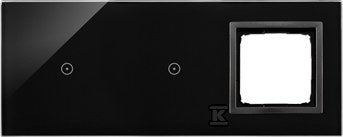 Panel dotykowy S54 Touch, 3 moduły, 1 pole dotykowe + 1 pole dotykowe, + 1 otwór na osprzęt S54, zastygła lawa, SIMON54 TOUCH