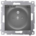 Gniazdo antenowe typu "F" + RJ45 kat.6 (moduł), antracyt, SIMON54