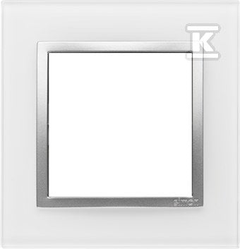 Ramka 1-krotna Nature-Szkło, SREBRNA PERŁA, IP20/IP44* (*IP44-należy zastosować uszczelkę ramki DUN1), SIMON54 NATURE