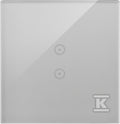 Panel dotykowy S54 Touch, 1 moduł, 2 pola dotykowe pionowe srebrna mgła, SIMON54 TOUCH