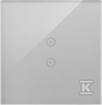 Panel dotykowy S54 Touch, 1 moduł, 2 pola dotykowe pionowe srebrna mgła, SIMON54 TOUCH