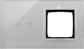 Panel dotykowy S54 Touch, 2 moduły, 2 pola dotykowe poziome + 1 otwór na osprzęt S54, srebrna mgła, SIMON54 TOUCH