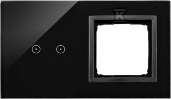 Panel dotykowy S54 Touch, 2 moduły, 2 pola dotykowe poziome + 1 otwór na osprzęt S54, zastygła lawa, SIMON54 TOUCH