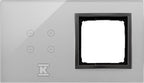 Panel dotykowy S54 Touch, 2 moduły, 4 pola dotykowe + 1 otwór na osprzęt S54, burzowa chmura, SIMON54 TOUCH