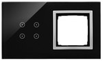 Panel dotykowy S54 Touch, 2 moduły, 4 pola dotykowe + 1 otwór na osprzęt S54, zastygła lawa, SIMON54 TOUCH