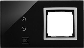 Panel dotykowy S54 Touch, 2 moduły, 2 pola dotykowe pionowe + 1 otwór na osprzęt S54, księżycowa lawa, SIMON54 TOUCH