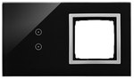 Panel dotykowy S54 Touch, 2 moduły, 2 pola dotykowe pionowe + 1 otwór na osprzęt S54, biała perła, SIMON54 TOUCH