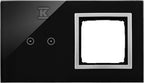 Panel dotykowy S54 Touch, 2 moduły, 2 pola dotykowe poziome + 1 otwór na osprzęt S54, księżycowa lawa, SIMON54 TOUCH