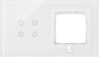 Panel dotykowy S54 Touch, 2 moduły, 4 pola dotykowe + 1 otwór na osprzęt S54, biała perła, SIMON54 TOUCH