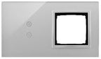 Panel dotykowy S54 Touch, 2 moduły, 2 pola dotykowe pionowe + 1 otwór na osprzęt S54, biała perła, SIMON54 TOUCH