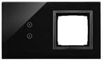Panel dotykowy S54 Touch, 2 moduły, 2 pola dotykowe pionowe + 1 otwór na osprzęt S54, biała perła, SIMON54 TOUCH