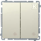 Łącznik krzyżowy podwójny (moduł) 10AX, 250V~, szybkozłącza, beż, BASIC MODUŁ