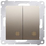 Przycisk potrójny (moduł) 10AX, 250V~, szybkozłącza, złoty mat, SIMON54