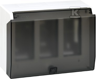 Obudowa natynkowa S500 z pokrywą 3-modułowa, 6x K45, kompletna, czysta biel, SIMON500