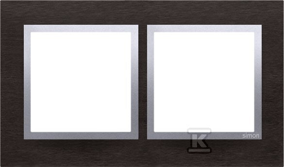 Ramka 2-krotna Nature-Metal, INOX YIN, IP20/IP44' ('IP44-zastosować uszczelki DUN2), SIMON54 NATURE